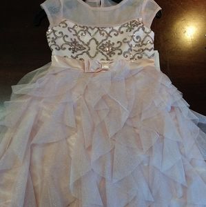 Jona Michelle Girls Fancy Blush Pink Dress NWT